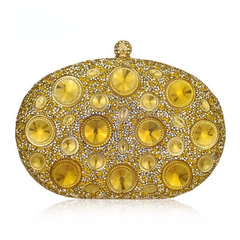 Stylish Luxury Women's Minaudiere Clutch With Imitation Crystal For Wedding Party