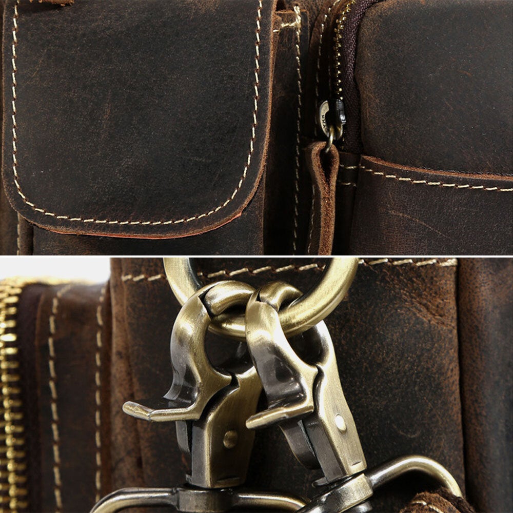 Men's Vintage Multi-pocket Crossbody Bag - Large Capacity Shoulder Bag