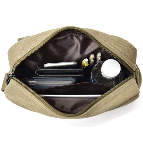 Men's Vintage Canvas Crossbody Bag - Multifunctional Shoulder Pack for Casual & Business Travel