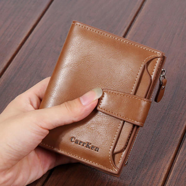 Men Women Faux Leather Retro Personalized Wallet Card Holder Coin Purse