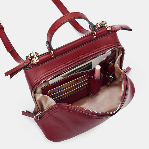 Women Design Solid Handbag Multifunction Crossbody Bag