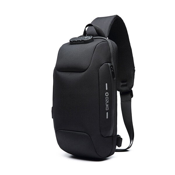 Men's Waterproof Anti-Theft USB Chest Bag - Large Capacity, Multifunctional Outdoor Use