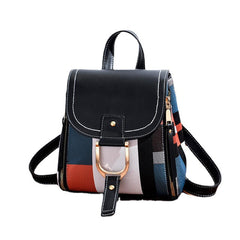 Women Fashion Elegant Leisure High Capacity Multi-Color Backpack Shoulder Bag