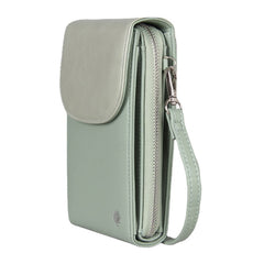 Women 8 Card Slots Phone Bag Solid Crossbody Shoulder