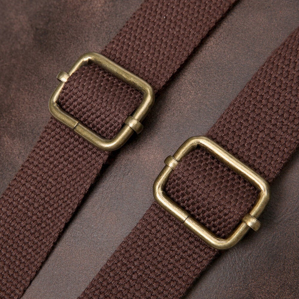 Men's Faux Leather Multi-Pocket Wear-Resistant Crossbody Chest Bag