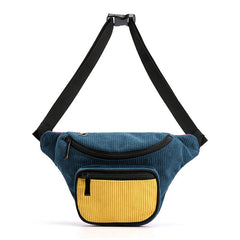 Women Men Fashion Multi-Color Waist Bag Shoulder Chest Crossbody With Headphone Port