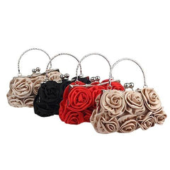 Trendy Elegant Ladies' Flower Pattern Clutch Handbags For Bridal Party