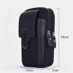 Men Canvas Multi-pocket Outdoor Sports 6.3 Inch Phone Bag Waist Sling