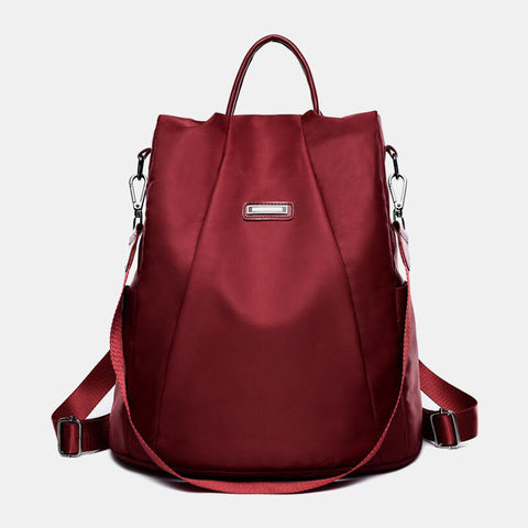 Women Fashion Large Capacity Pure Color Backpack