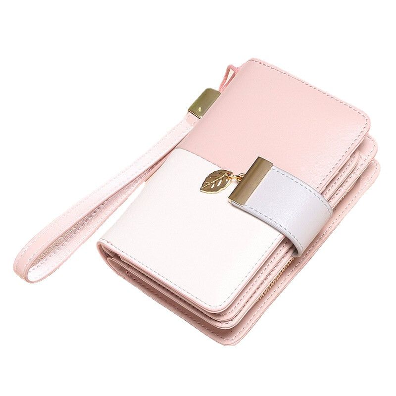 Women Genuine Leather RFID Anti Theft Multi-slots Bifold Wallet Purse Clutches Bag