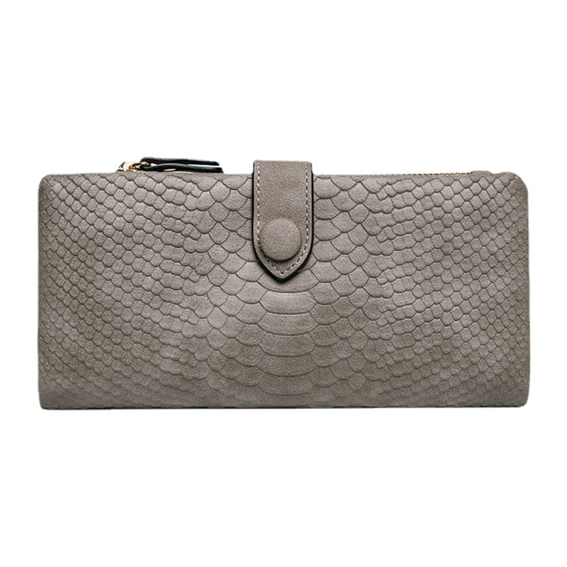 Women 23 Card Slots Crocodile Pattern Long Wallet Purse Phone Bag