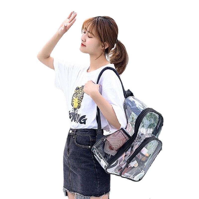 High Quality Waterproof Transparent Women's Large Capacity School Bag