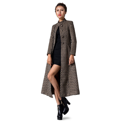 Stand-up Collar Coat with Belt