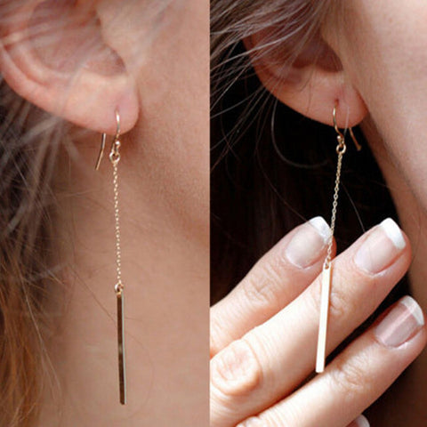 Popular Simple Long Section Of A Chain-Shaped Ear Hook Earrings