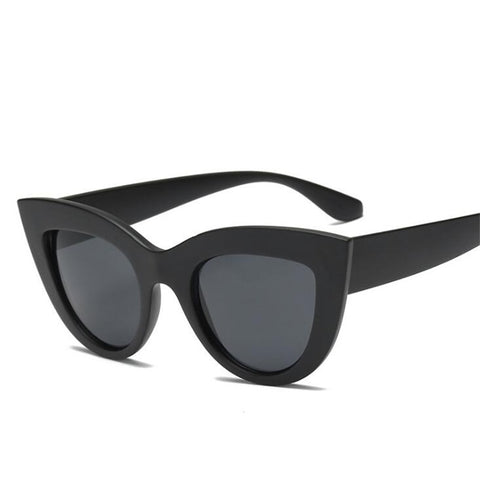 New Cat Eye Women Sunglasses Tinted Color Lens Men Vintage Shaped Sun Glasses Female Eyewear Blue Brand Designer