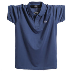 Camisa polo masculina de negócios casual de algodão puro