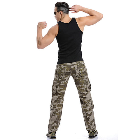 איכות גבוהה בגדי ריקוד גברים מכנסיים מזדמנים רב כיס צבאי מכנסיים עבור גברים