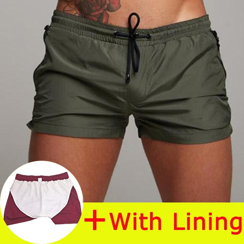 Stylish Sexy Male Swimwear With Drawstring For Beach Surfing