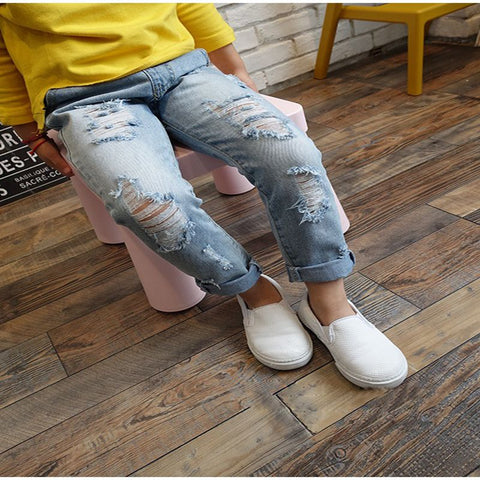 Casual Loose Ripped Jeans For Girls - Sheseelady