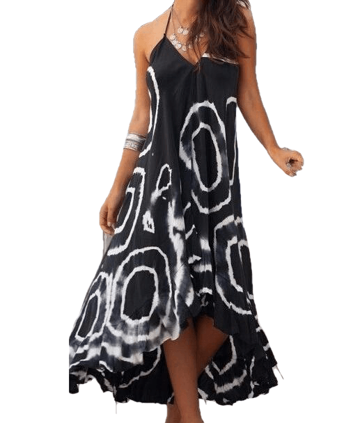 Halter Beach Long Dress Sundress Cover Up - Sheseelady