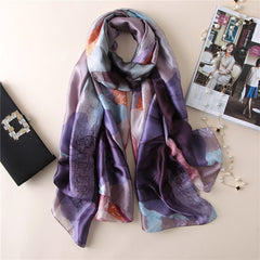 2019 Luxury Brand Soft Silk Foulard Summer Women Scarf - Sheseelady