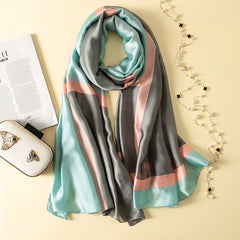 2019 Luxury Brand Soft Silk Foulard Summer Women Scarf - Sheseelady