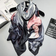 2019 Luxury Brand Soft Silk Foulard Summer Women Scarf - Sheseelady