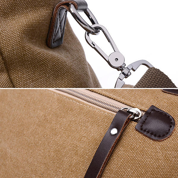 Men's Large Capacity Canvas Crossbody Bag for Outdoor Travel