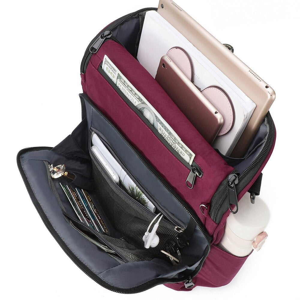 Women Men Nylon Multi-Pockets Casual Crossbody Bag Shoulder