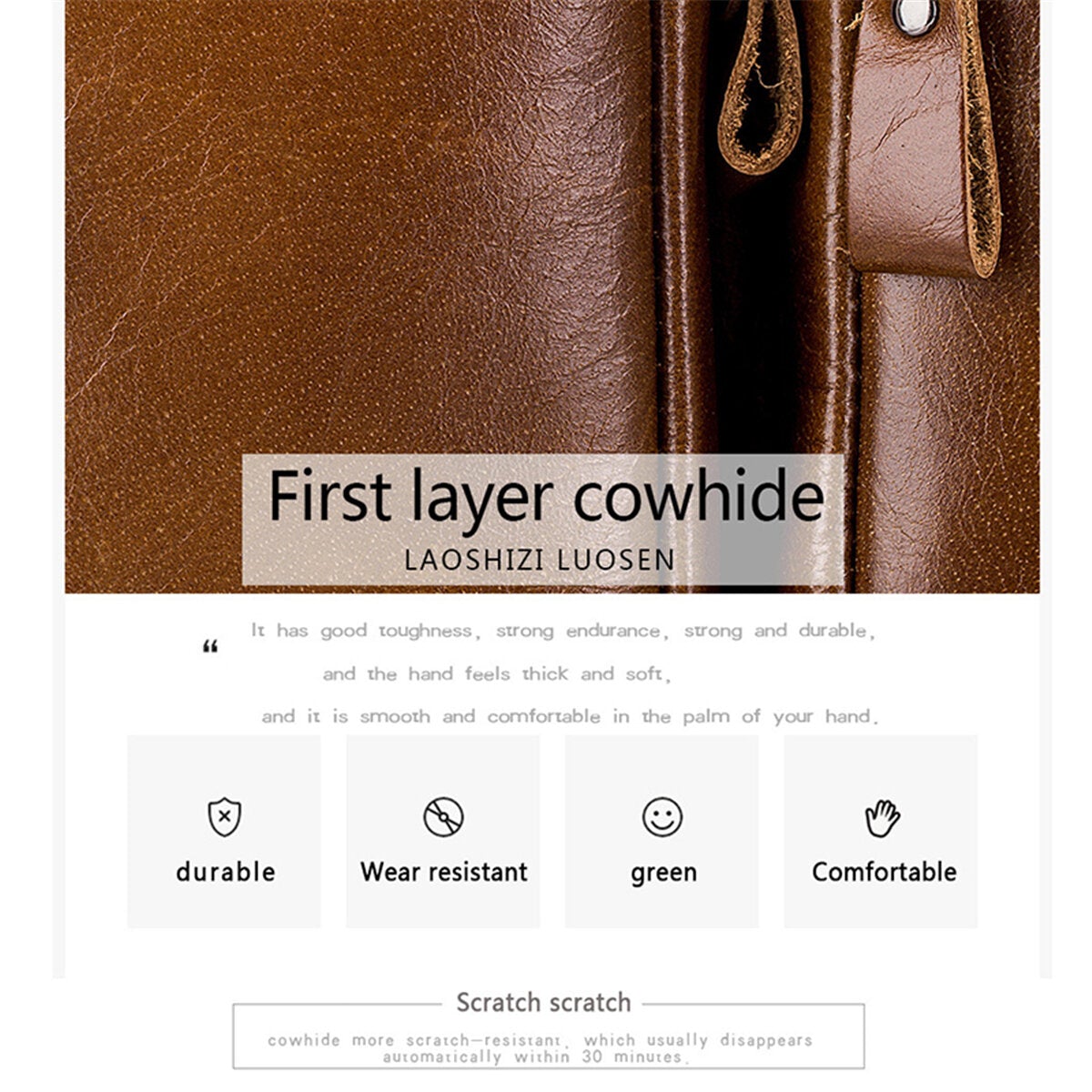 Vintage Genuine Leather Men's Messenger Bag Briefcase Shoulder Satchel