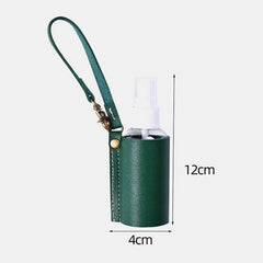 Women Faux Leather Casual Portable Solid Color Disinfectant Keychain Pendant Bag Accessory