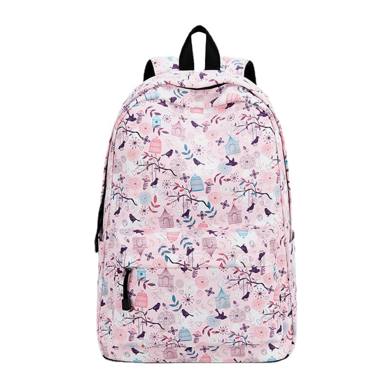 Women Print Waterproof Casual Backpack School Bag