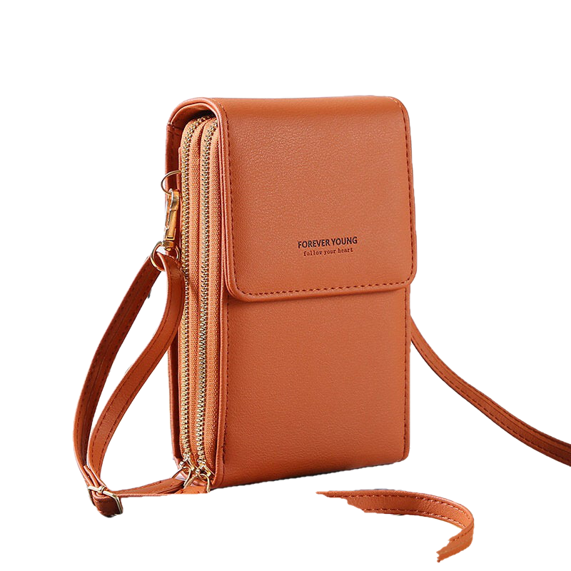 Women 6.5 Inch Touch Screen RFID Clutch Card Large Capacity Multi-Pocket Crossbody Phone Bag