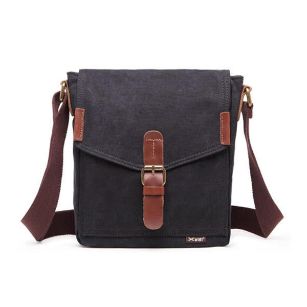 Men's Canvas Messenger Shoulder Bag - Casual & Durable
