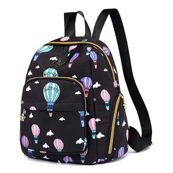 Women Nylon Starry Sky Pattern Backpack Outdoor Shoulder Bag Travel