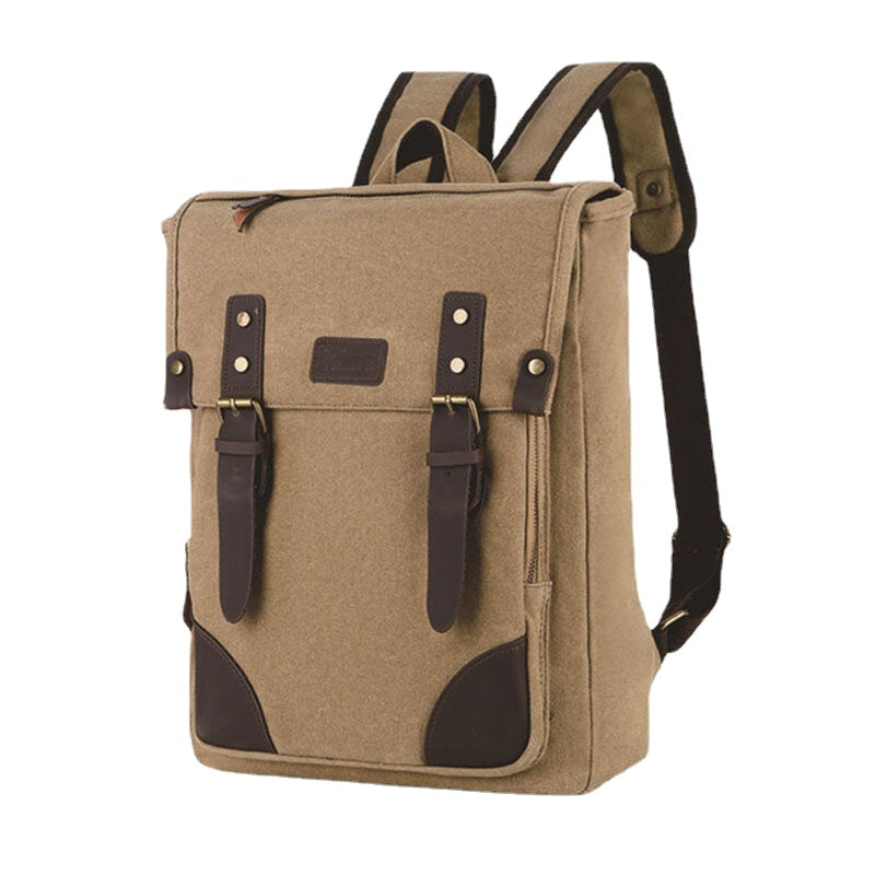 Men's Canvas Outdoor 14" Laptop Backpack - Large Capacity Travel & School Bag