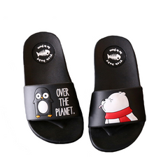 Casual Non-slip Indoor Slippers For Unisex With Cartoon Bear Pattern