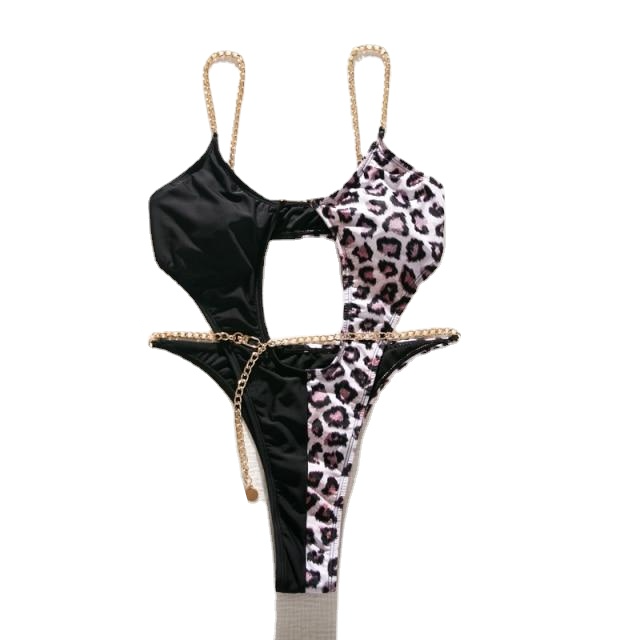 Sexy Ladies' Plunging Neck High Cut Monokini Swimsuit One Piece