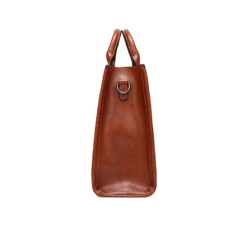 Trendy Casual Women's Leather Tote Bags With One Shoulder Strip