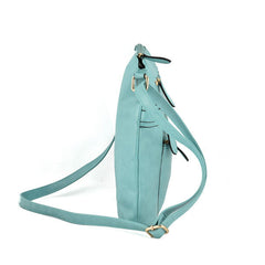 Women Multilayer Zipper Pockets Messenger Bags Casual Shoulder Crossbody