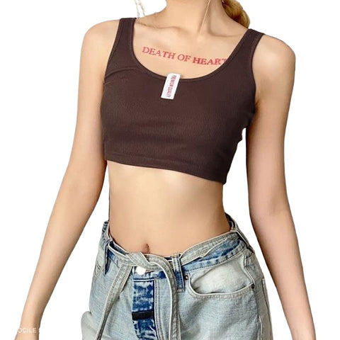 Casual Sexy Ladies' Sleeveless Halter Cropped Tops