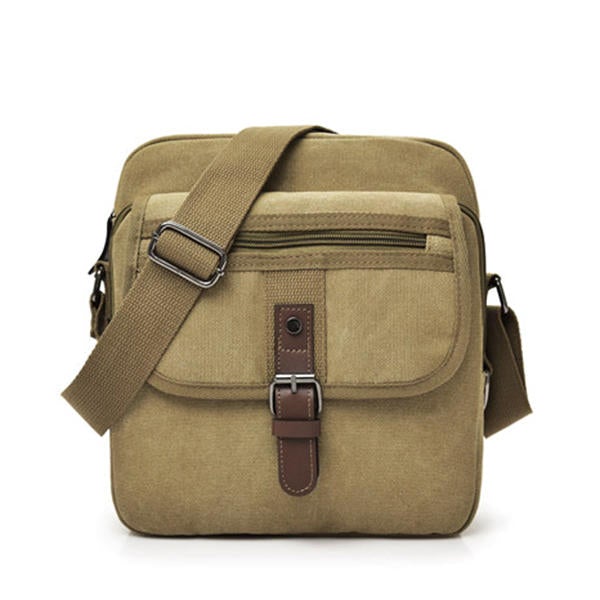 Men's Vintage Canvas Crossbody Bag - Multifunctional Shoulder Pack for Casual & Business Travel