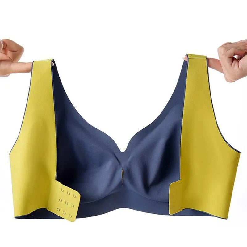 Breathable Shock-proof Women's Seamless Push Up Latex Bra