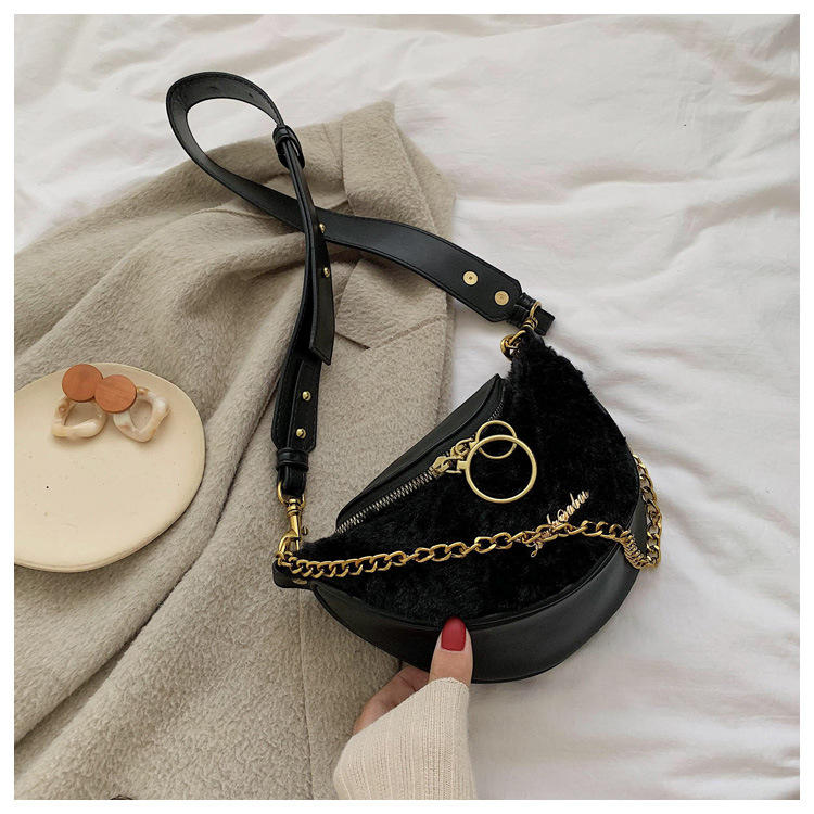 Women Fashion Semicircle Shoulder Bag Crossbody For Outdoor Party