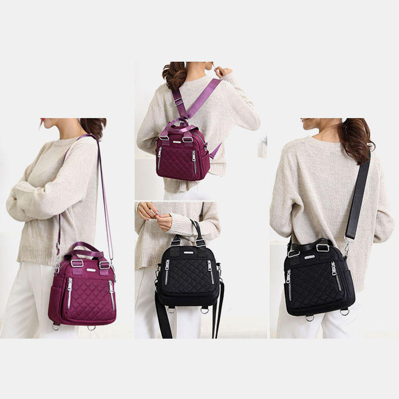 Women Large Capacity Multifunctional Waterproof Multi-Layer Shoulder Bag Backpack