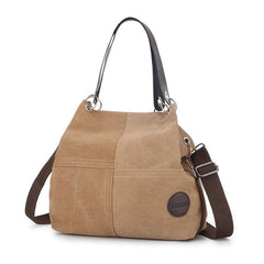 Women Casual Canvas Plaid Multi-Carry Handbag Shoulder Bag Crossbody