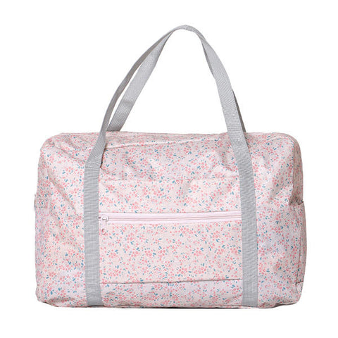 Women Nylon Little Flowers Travel Bag Floral Duffel Luggage Handbag