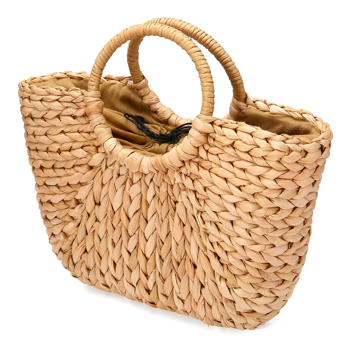 Straw Bag Women Summer Rattan Handmade Woven Circle Bohemia Beach Handbag