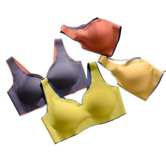 Breathable Shock-proof Women's Seamless Push Up Latex Bra