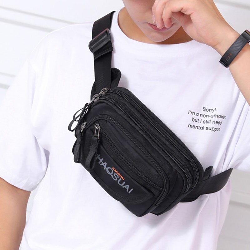 Men's Waterproof Camouflage Sling Bag with Multi-Pockets for Outdoor Use